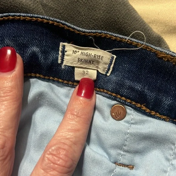 Madewell Women’s Sz 32 10" High Rise Skinny Button Fly Jeans - Picture 6 of 7